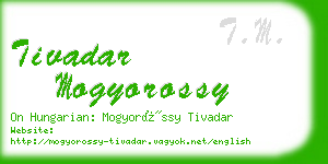 tivadar mogyorossy business card